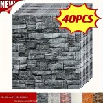 20 30 40PCS 3D Wall Tile Sticker Brick Pattern Foam Self-adhesive Waterproof Moisture-proof Ceiling Sticker Easy To Stick And Pe