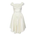 Ivory Taffeta Teardrop Midi Dress