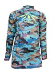 Girls Long Sleeve Rash Vest In Coral - Coral 6 TO7 Years