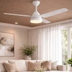 Highbreeze 3 Blade LED Ceiling Fan Light - White