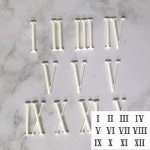JP756 Resin White Clock Numerals Roman 63MM Set