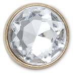 Goldair Gold Clear Gem Jibbitz - Multi Osfa