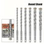 1PC/6PCS Hammer Drill Bits Round Shank Multi-size 6MM-16MM For Concrete Brick Wall And Stone Drilling