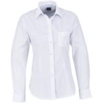 Ladies Long Sleeve Huntington Shirt White Light Blue
