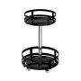 Kitchen Lazy Susan Organizer 2 Tier Metal Rotating Spice Rack Organiser