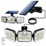 2PCS Jd 3 Head Rechargeable Solar Light With Motion Sensor