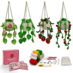 Sgibyn Crochet Kit For Beginners With Step-by-step Video Tutorials Beginners Starter Crochet Succulent Plant Kit For Adults Kids