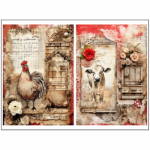 Tear Resistant Deco Print Rustic Farm