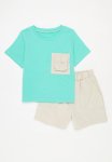 PoP Candy Tee And Short Set - Aqua Blue & Grey