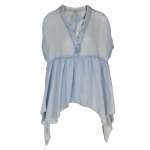 Raw Edge Pointy Top - Sky Free