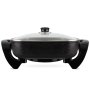 Mellerware Frying Pan Electric With Glassid Aluminium Black