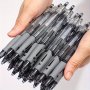 12PCS Retractable Gel Ink Roller Ball Pens Bold Point Black Exam Specific For School Office And Home Use