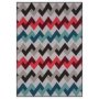 Prismatic Replay Polyester Print Area Rug 120X180CM Red And White