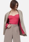 Rib-knit Top - Cerise Marl