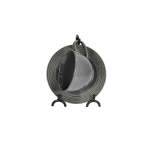 Jc Embossed Lines D grey Cup & Saucer