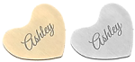 FLPD10 - Personalized Stainless Steel Name Heart Silver Or Gold