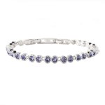 Tennis Bracelet- Swarovski Tanzanite Crystals