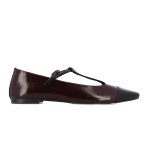 Two Tone Flats -black burgundy