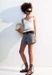 Crochet-look Knitted Strappy Top - Cream