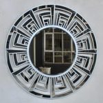 Silver Key Design Round Mirror 80CM