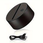 Versatile 3D LED Light Base For Glass Art - Compact Multi-color Display Stand With USB Power Perfect For Bedrooms & Living Rooms
