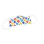 4AKID Kids Reusable Fabric 3-LAYER Non-medical Mask - Small Size - Yellow/red/blue Squares