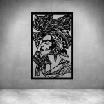 Tribal Woman - Grey L 640 X H 1000MM