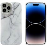 Protective Marble Tpu Cover Compatible With Iphone 13 Pro Anti-fingerprint&durable - White Marble