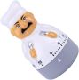 Mechanical Cartoon Chef Kitchen Timer Manual Countdown Device For Cooking