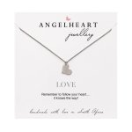 Necklace Sterling Silver Solid Heart On Silk
