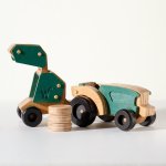 Tractor And Baler Green