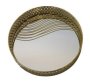 Round Golden Metal Mirror Tray Large Size Tray