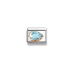 Composable Classic Link Light Blue Stone Drop Right
