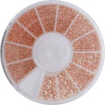 Nail Art Decorations Rose Gold Bead Pearls 5 Sizes