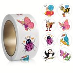 500PCS Cute Cartoon Animal Stickers Reward Stickers Thank You Gift Decoration Labels Stationery Sticker