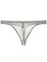 1PCS Men's Seamless Transparent Thin Mesh Sexy Thongs Underwear Temptation Hollow Breathable Light Briefs G-strings