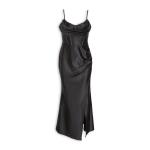 Black Satin Corset Dress