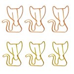 10PCS Mix Color Cute Cat Kitten Shaped Metal Paper Clips Cartoon Little Cat Bookmarks For Notebooks Sticky Notes For Paperwork C
