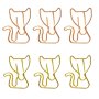 10PCS Mix Color Cute Cat Kitten Shaped Metal Paper Clips Cartoon Little Cat Bookmarks For Notebooks Sticky Notes For Paperwork Chip Bags Office Document