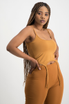 Gabby Strappy Tank Top - Brown Sugar - L