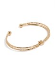 Goldair Gold Textured & Smooth Knotted Wrist Cuff