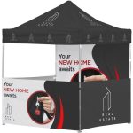 Ovation Sublimated Gazebo 2M 2M Petite Frame 3 Half-wall Skins 1 Full Wall Skin