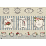 Decoupage Paper French Hatbox