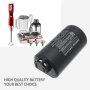 Replacement Battery For Kitchenaid SKHB3581ECA Kitchenaid Stabmixer Artisan Kitchenaid 5KCL12IBOB Kitchenaid 5KHB3581 Etc.