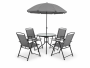 Steel Folding Textilene Dining Set Of 5 Pieces