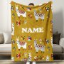 Customizable Alpaca Pattern Fleece Blanket: Soft And Warm Suitable For All Seasons - Perfect For Bed Sofa Office Camping And As A Gift