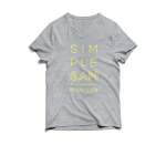 Simple T Grey & Yellow - Xsmall