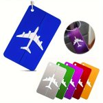 1PC Aluminium Alloy Luggage Tags Baggage Name Tags Portable Suitcase Address Label Holder With Steel Ring Travel Trunk Accessori