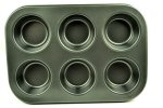 Baking Tray 6 Cup Round Design