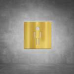 Toilet Male Sign D02 - Polished Brass